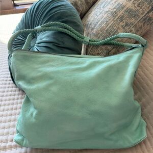 Latico Mint Green Leather Tote Bag